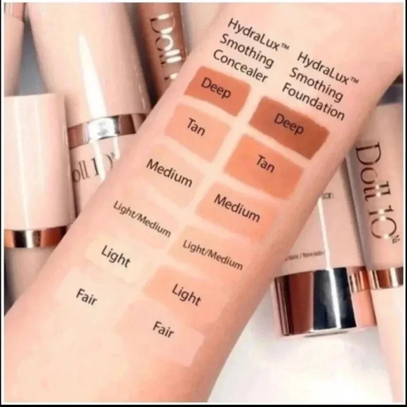 DOLL 10 HYDRALUX FULL COVERAGE SMOOTHING  FOUNDATION BRAND NEW NEVER USED TAN - Picture 5 of 12